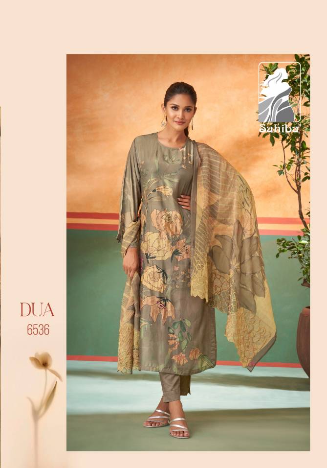 Dua By Sahiba Muslin Silk Digital Printed Dress Material Wholesale Shop In Surat